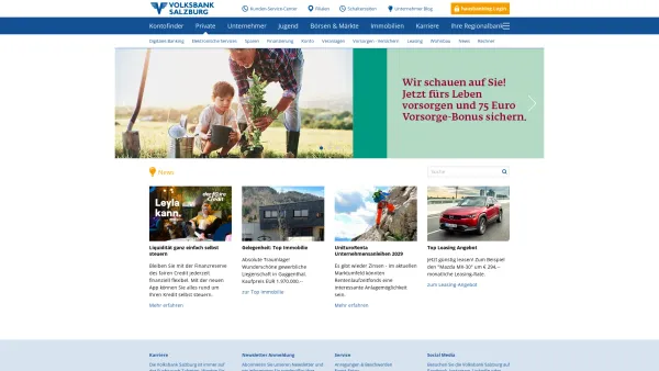 Website Screenshot: Volksbank Steirisches Salzkammergut - Herzlich willkommen bei der Volksbank Salzburg! | Volksbank Salzburg - Date: 2023-06-22 12:13:12