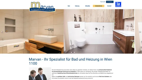 Website Screenshot: Ing. Ferdinand Marvan - Ihr Spezialist für Bad und Heizung in Wien 10.: Marvan Installateur - Date: 2023-06-22 12:13:12