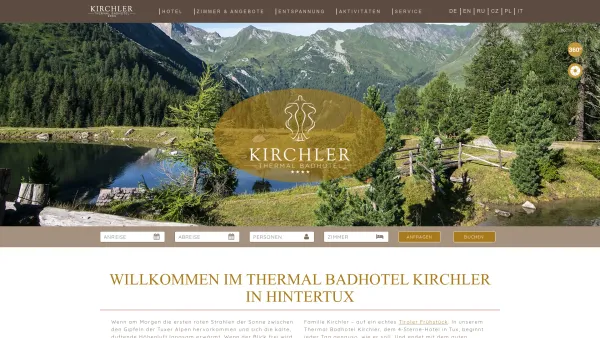 Website Screenshot: Thermal-Badhotel Kirchler - Kirchler - Thermal Badhotel - Hintertux - Date: 2023-06-22 12:13:12