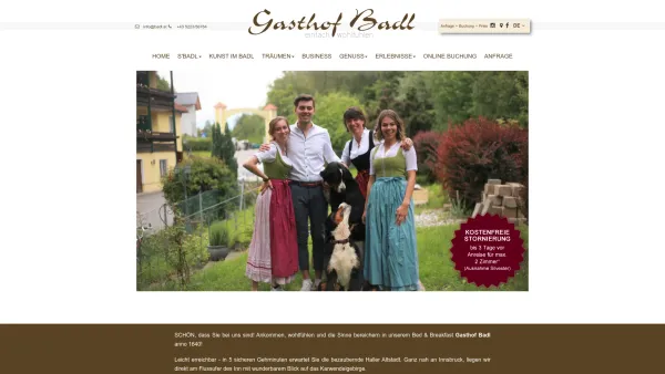 Website Screenshot: Hotel Gasthof Badl - Hotel /Gasthof Badl in Hall in Tirol - Date: 2023-06-22 12:13:12