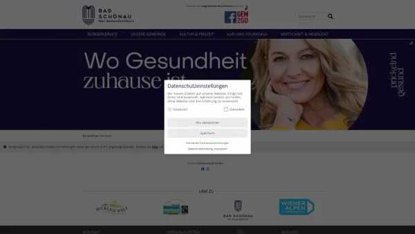 Website Screenshot: Gemeindeamt Bad Bad Schönau RiS-Kommunal - Kurgemeinde Bad Schönau - Startseite - Date: 2023-06-22 12:13:12