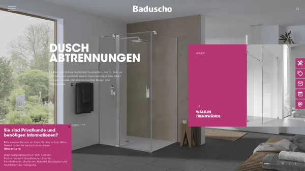 Website Screenshot: Baduscho Collection - Baduscho - Duschlösungen, die begeistern- Das Beste im Bad - Date: 2023-06-22 12:13:12
