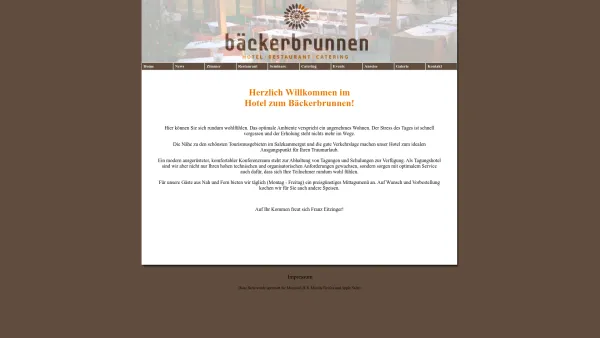 Website Screenshot: Franz * Hotel Zum Bäckerbrunnen! - Home - Date: 2023-06-22 12:13:12