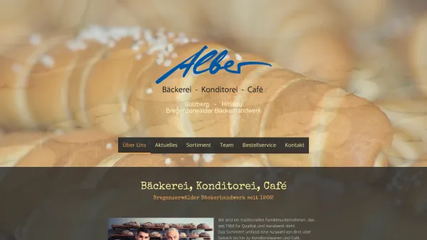 Website Screenshot: Bäckerei und Konditorei Alber Sulzberg - Über Uns - Bäckerei Alber - Date: 2023-06-22 12:13:12