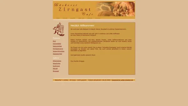 Website Screenshot: Bäckerei Café Zirngast SollenauNÖ - Willkommen auf der Website der Bäckerei Zirngast! - Date: 2023-06-22 15:00:10