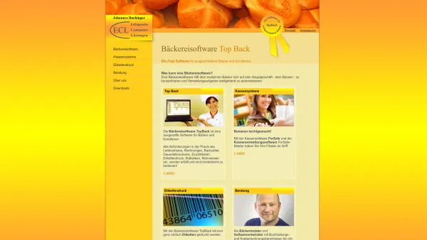 Website Screenshot: Erfolgreiche Computer Lösungen - Bäckereisoftware TopBack - Die (Top) Software für ausgeschlafene Bäcker und Konditoren. - Date: 2023-06-22 15:00:10