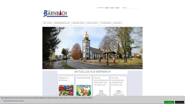 Website Screenshot: Stadtgemeinde Baernbach - Stadtgemeinde Bärnbach - Die Stadt - Date: 2023-06-22 15:00:10