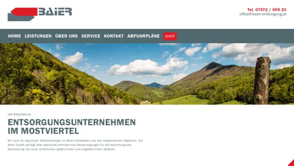 Website Screenshot: WIR ÜBER UNS. Ferdinand Kreidl Geschäftsführerbeim Team der Hermann Baier GmbH!. . Wir sind Ihr regionales Entsorgungsuntern - Home - Baier Entsorgung - Date: 2023-06-22 15:00:10