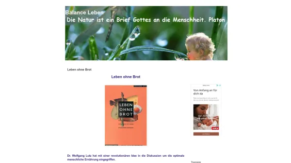 Website Screenshot: BALANCE & LEBEN - Balance Leben - Date: 2023-06-22 15:00:10