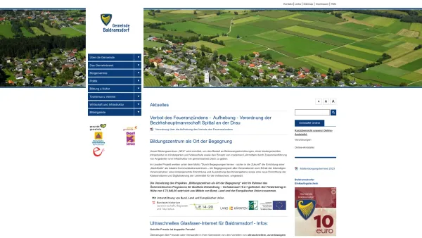 Website Screenshot: Gemeindeamt Gemeinde Baldramsdorf - Gemeinde Baldramsdorf - Date: 2023-06-22 15:00:10
