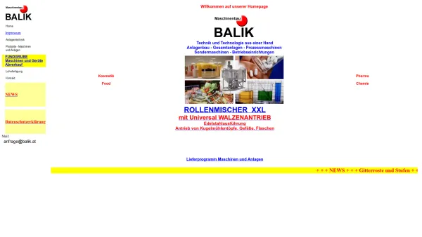 Website Screenshot: BALIK Anlagentechnik GmbH - BALIK Ing. Kurt - Date: 2023-06-22 15:00:10