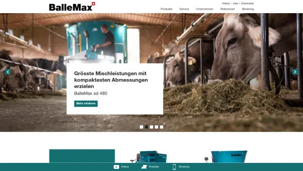 Website Screenshot: Ökoplan Technologie GmbH - Ballemax – Effizient füttern mit unseren Selfdrive Produkten - Date: 2023-06-22 15:00:10