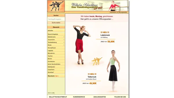 Website Screenshot: Wilhelm Schachtner Das Tanzfachgeschäft - Wilhelm Schachtner - Das Tanzfachgeschäft - Date: 2023-06-15 16:02:34