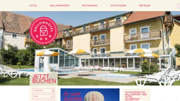 Website Screenshot: Ballonhotel Thaller - 4 Sterne Hotel Oststeiermark (Kaindorf) - Ballonhotel Thaller - Date: 2023-06-26 10:26:06