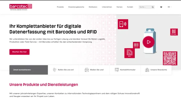 Website Screenshot: Barcotec Vertriebsges.m.b.H. - Barcodescanner & RFID – Datenerfassung für Profis | Barcotec - Date: 2023-06-22 12:13:12