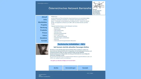 Website Screenshot: Österreichisches Netzwerk Barrierefrei - Home page - Date: 2023-06-22 12:13:12