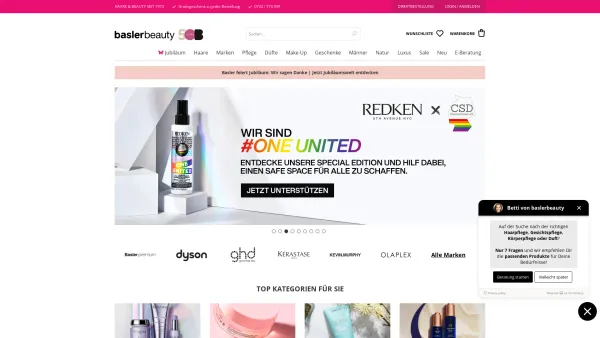 Website Screenshot: Baslerbeauty GmbH - Onlineshop für Beauty, Kosmetik & Haar | baslerbeauty - Date: 2023-06-22 12:13:12