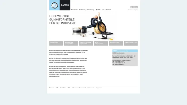Website Screenshot: Bategu Gummitechnologie GmbH & Co KG - Hochwertige Gummiformteile für die Industrie - Bategu - Date: 2023-06-15 16:02:34