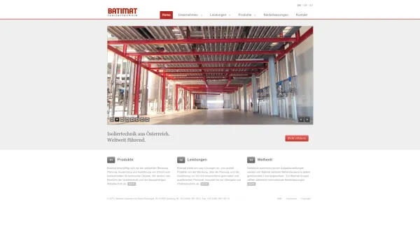 Website Screenshot: Batimat-Handelsgesellschaft Batimat GmbH Ihr weltweiter Isolierpartner - Batimat Isoliertechnik - Date: 2023-06-22 12:13:12