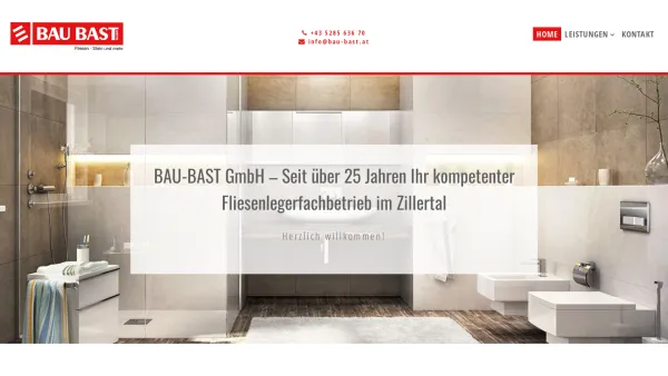 Website Screenshot: Bau & Bast ... und alles Bast ! - Ihr erfahrener Fliesenlegerfachbetrieb im Zillertal - Date: 2023-06-14 10:38:18