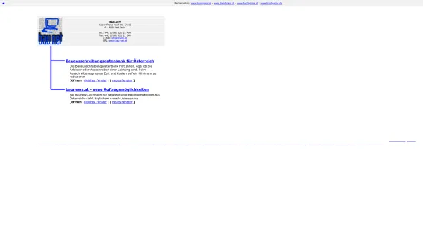 Website Screenshot: ))) BAU-NET (( BAUAUSSCHREIBUNGEN BAUZEITUNG - Date: 2023-06-22 15:07:48