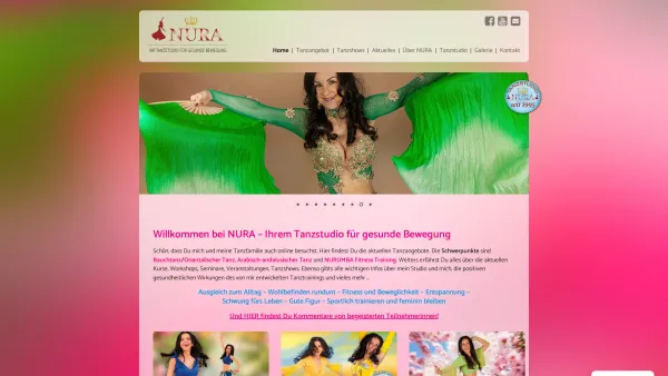 Website Screenshot: NURA Orientalische Tanzschule - Home - Tanzstudio NURA - Date: 2023-06-14 10:47:08