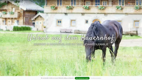 Website Screenshot: Hoferbichlgut - Bauernhofurlaub in Saalfelden am Steinernen Meer | Hoferbichlgut - Date: 2023-06-14 10:46:38