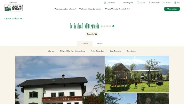 Website Screenshot: Baby Kinderhof bauernhof.at - Ferienhof Mittermair in Vorderstoder, Nationalparkregion - Date: 2023-06-22 15:06:15