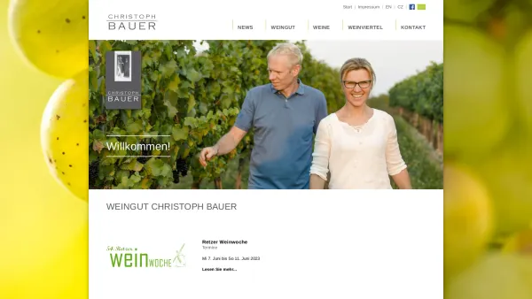 Website Screenshot: Weingut Hans Bauer - Weingut Christoph Bauer | Jetzelsdorf - Date: 2023-06-22 15:06:15