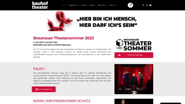 Website Screenshot: bauhoftheater braunau - Bauhoftheater – Das Kult-Ur-Theater in Braunau - Date: 2023-06-22 15:08:02