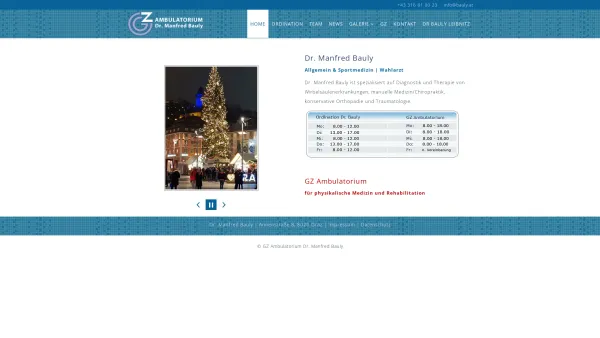 Website Screenshot: Dr. Manfred Bauly SportmedizGraz manuelle Therapie - Dr.Manfred Bauly - Date: 2023-06-22 15:08:02