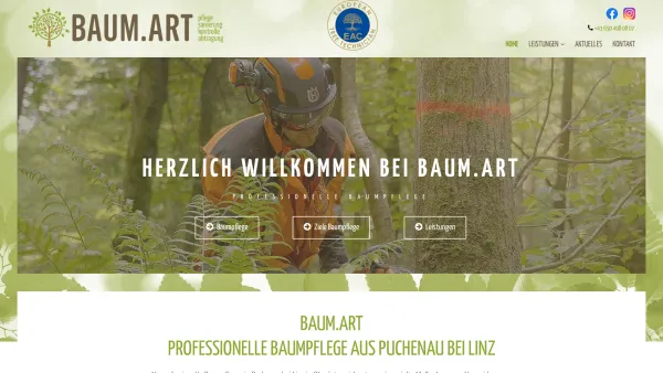 Website Screenshot: baum.art e.U. Baumart Ihr Partner für die Baumpflege in Puchenau / Linz. - Baumpflege aus Puchenau bei Linz | Baum.Art - Date: 2023-06-14 10:38:58