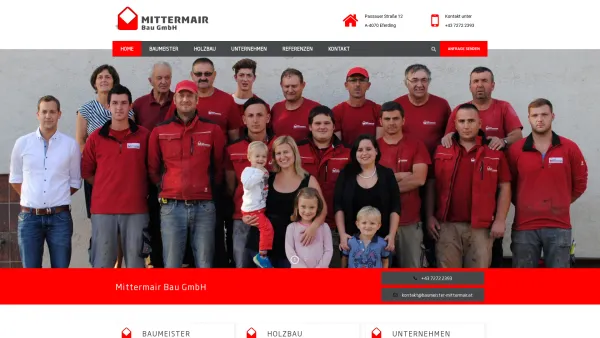 Website Screenshot: Ing. Robert Baumeister Mittermair - Mittermair Bau GmbH aus Eferding - Date: 2023-06-14 10:38:58