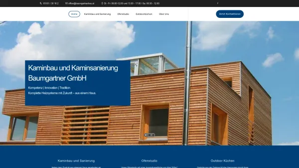 Website Screenshot: Kaminsysteme Baumgartner - Home - Baumgartner GmbH - Date: 2023-06-14 10:37:07