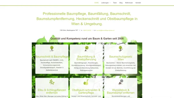 Website Screenshot: Baumschnitt Wien und Baumrodung Wien Baum &Rasen Ing. Schranz - Baumpflege, Baumschnitt & Baumfällung &amp in Wien | Baumpflege Schranz & Seifriedsberger KG - Date: 2023-06-22 12:13:13
