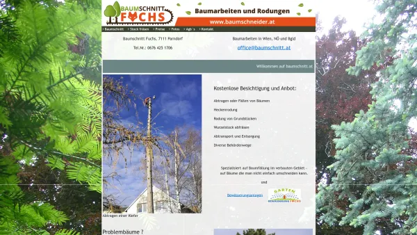 Website Screenshot: Baumschnitt Ady - Baumschnitt, Heckenschnitt, Rodungen und Wurzelstockentfernung - Date: 2023-06-22 12:13:13