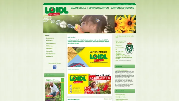 Website Screenshot: Baumschule Loidl - Home - Date: 2023-06-22 12:13:13