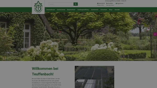 Website Screenshot: Teuffenbach Gartenservice GmbH. - Home - Baumschule Teuffenbach - Date: 2023-06-22 12:13:13