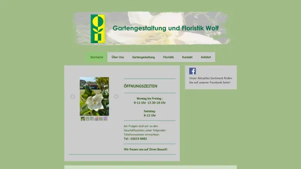 Website Screenshot: Gartengestaltung Ing. M. Wolf - ÖFFNUNGSZEITEN - baumschule-wolfs Webseite! - Date: 2023-06-15 16:02:34