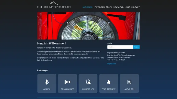Website Screenshot: Ingenieurbüro Ing. Andreas Ellensohn - Ellensohn Ingenieurbüro - Date: 2023-06-22 12:13:13
