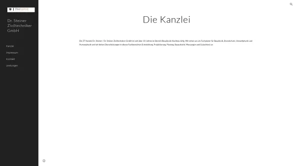 Website Screenshot: ZT-Kanzlei Dr. Steiner . Bauphysik - Dr. Steiner Ziviltechniker GmbH - Date: 2023-06-22 12:13:13
