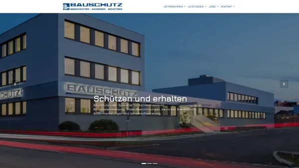 Website Screenshot: Bauschutz GmbH & Co.KG 4600 Wels Dieselstr.9 - Home - Date: 2023-06-14 10:47:08