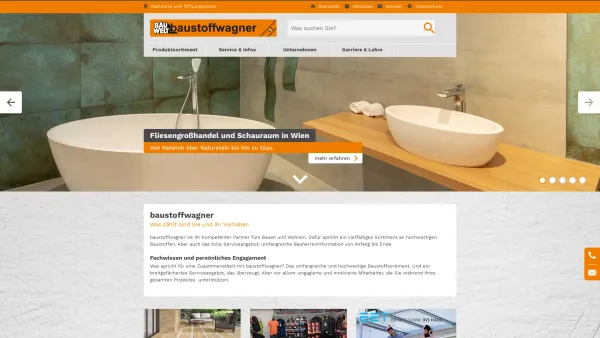 Website Screenshot: baustoffwagner Fachhandel GmbH - baustoffwagner - baustoffwagner - Date: 2023-06-22 12:13:13