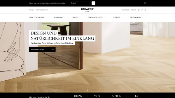 Website Screenshot: Bauwerk Parkett AG - Bauwerk Parkett – Schweizer Parkettböden & Holzböden | Bauwerk - Date: 2023-06-15 16:02:34