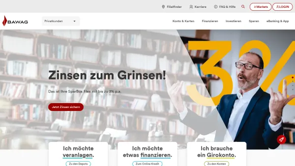 Website Screenshot: BAWAG P.S.K. Bank für Arbeit und Wirtschaft und Österreichische Postsparkasse Aktiengesellschaft - BAWAG | Das ist Bank - Date: 2023-06-14 10:37:18