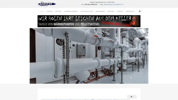 Website Screenshot: Die Firma Josef Bayer Komp. wurde 1917 gegründet und hat sich zu einem führenden Installationsunternehmen entwickelt. Neben den he - Home - Date: 2023-06-22 12:13:13