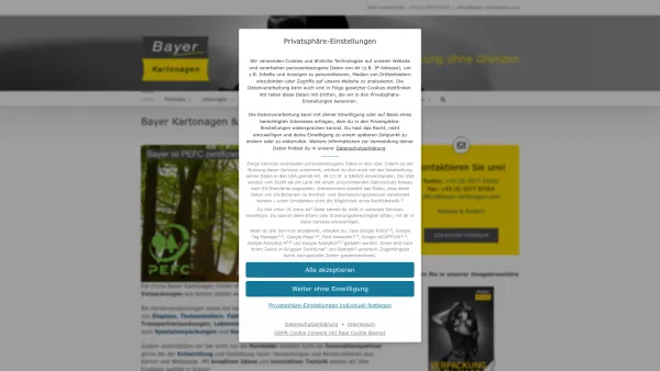 Website Screenshot: Josef Bayer GmbH, Bayer Kartonagen - Kartonagen & Wellpappe Verpackungen, Verpackungslösungen - Date: 2023-06-22 12:13:13