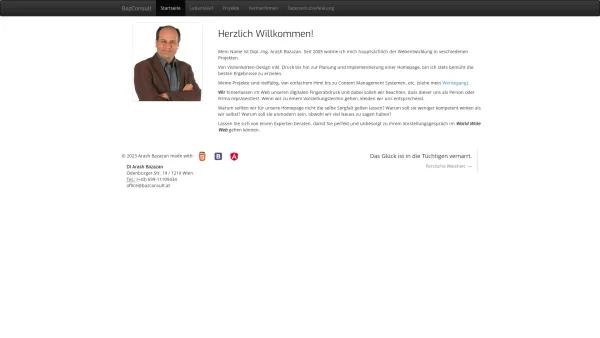 Website Screenshot: BazConsult Webdesign Consulting Programmierung - BazConsult.at - Date: 2023-06-14 10:38:04