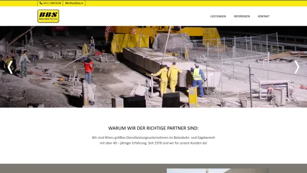 Website Screenshot: BBS BetonBohrService GmbH - BBS BetonBohrService - Date: 2023-06-22 15:00:10