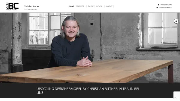 Website Screenshot: Christian Bittner, Inneneinrichter - Upcycling Designermöbel by Christian Bittner in Traun bei Linz - Date: 2023-06-22 15:00:10